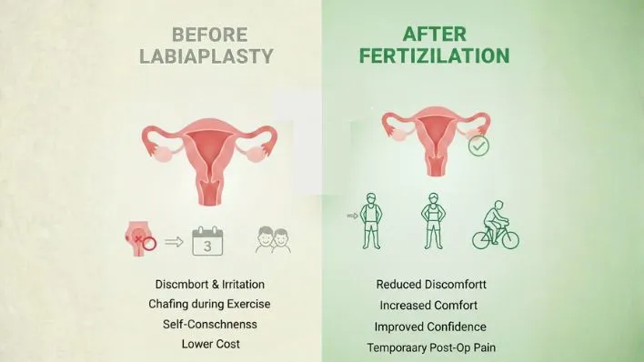 Labiaplasty before after